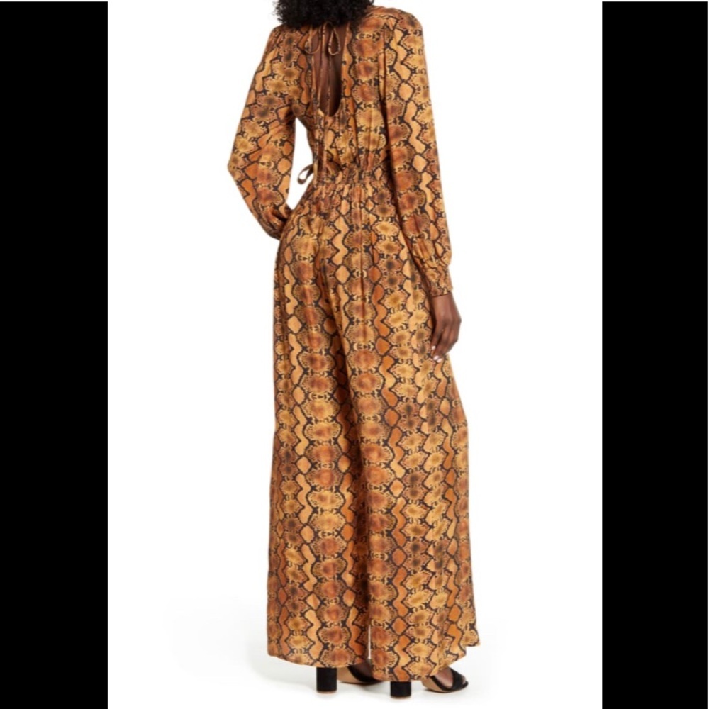 NWT Band of Gypsies Snakeskin Jumpsuit XS - Picture 4 of 9